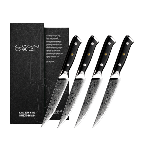 5" Damascus Steak Knives